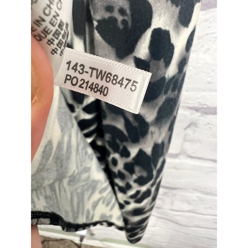 Tommy Bahama Black and White Animal Print Midi Dress - Picture 7 of 10